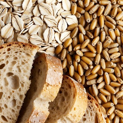 Bread with Oats and Wheat Grains