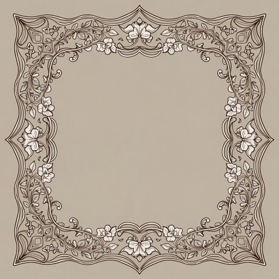 Ornate Floral Frame Illustration