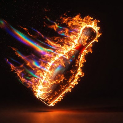 Flaming Bowling Pin