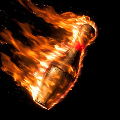Flaming Bowling Pin