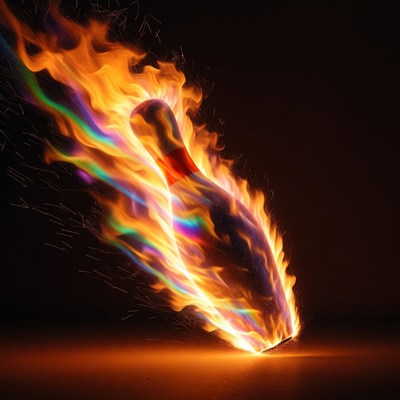 Flaming Bowling Pin