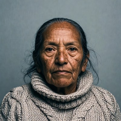 Elderly Indigenous woman portrait