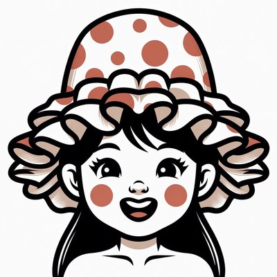 Anime girl wearing mushroom hat
