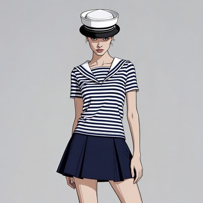 Anime girl in sailor uniform