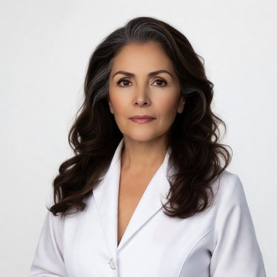 Mature woman in white blazer