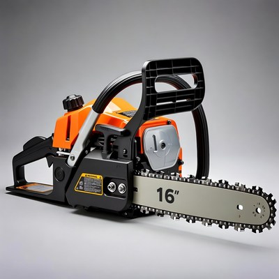 Orange 16-Inch Chainsaw