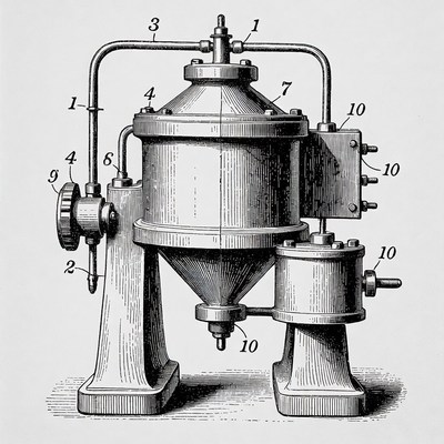 Vintage Steam Distillation Apparatus Diagram