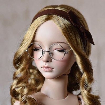 Blonde Ball-Jointed Doll with Glasses