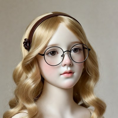 Blonde girl with glasses and headband