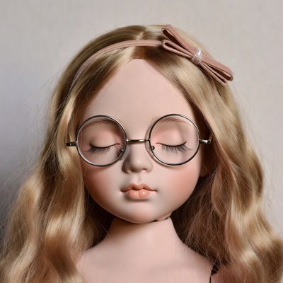 Blonde Ball-Jointed Doll with Glasses