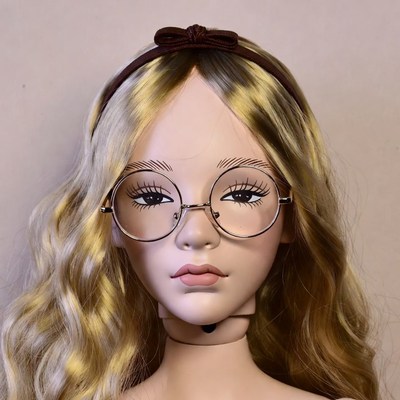 Blonde Woman Mannequin with Glasses and Headband