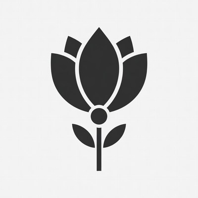 Black Lotus Flower Icon