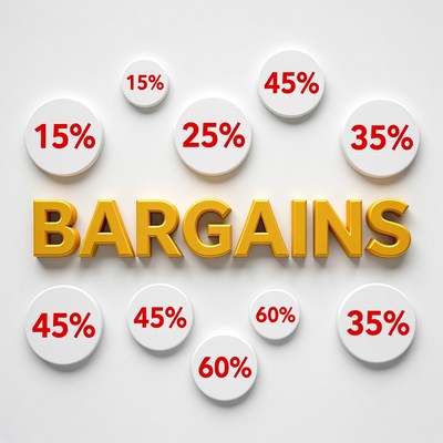 Bargains with Discount Percentages