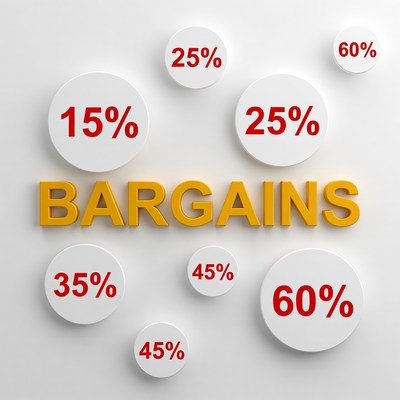 Bargains with Discount Percentages
