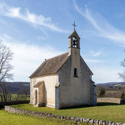 Stone chapel with bell tower