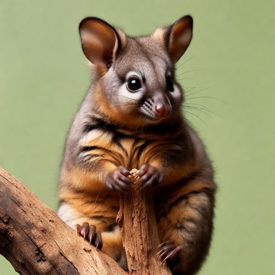 Sugar Glider on Tree Branch