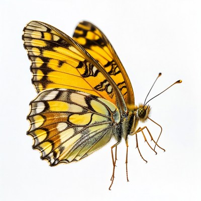 Orange butterfly with black wings