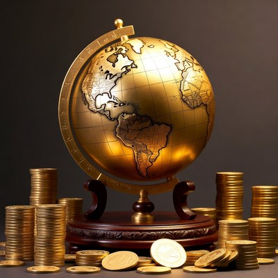Golden Globe with Gold Coins