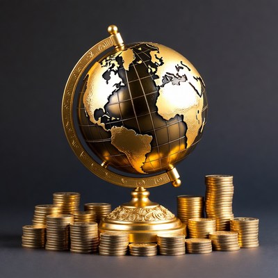 Golden Globe with Gold Coins