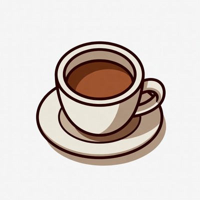 Coffee cup on saucer