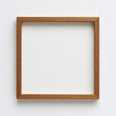 Empty Wooden Picture Frame
