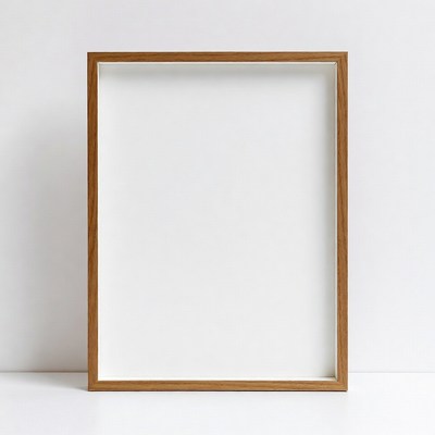 Empty Wooden Picture Frame