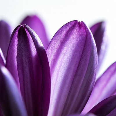 Purple Gerbera Daisy Petals Closeup