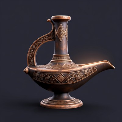 Ornate Bronze Magic Lamp