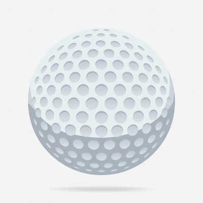White Golf Ball Illustration