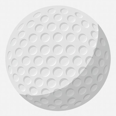 White Golf Ball Illustration