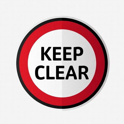 Keep Clear Red Circle Sign
