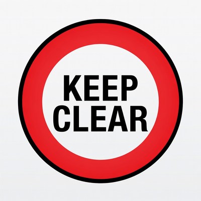 Keep Clear Red Sign