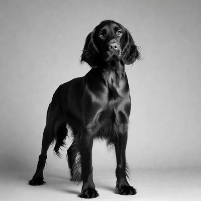 Black Setter Dog Standing