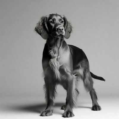Standing English Cocker Spaniel dog