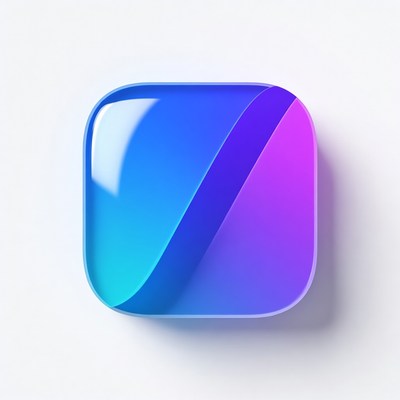 Glossy Blue Purple Gradient App Icon