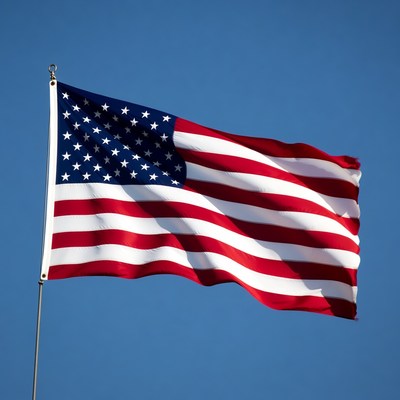 Waving American Flag