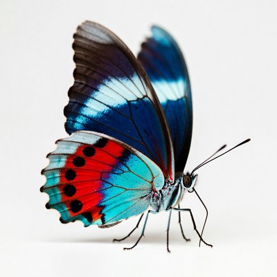 Colorful butterfly on white background