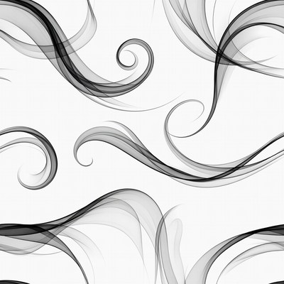 Abstract Black Swirl Smoke Patterns