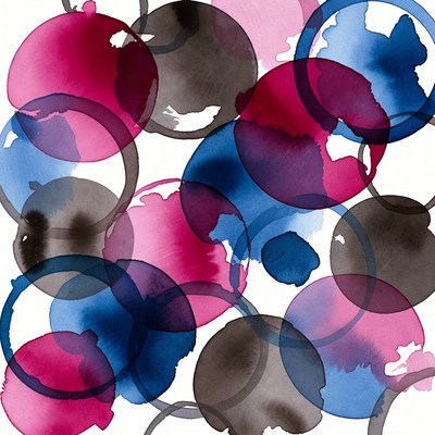 Colorful Watercolor Paint Splatter Circles