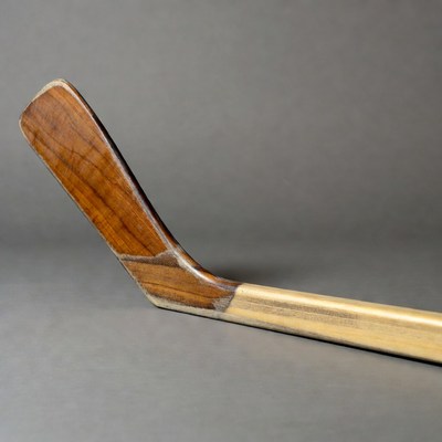 Wooden hockey stick isolated