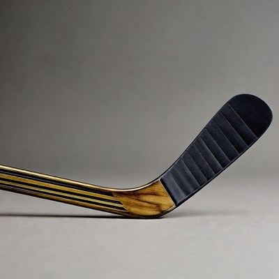 Wooden hockey stick isolated