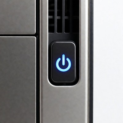 Glowing Power On Button