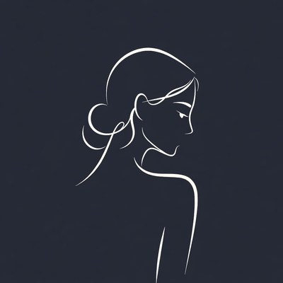 Silhouette of Woman with Bun