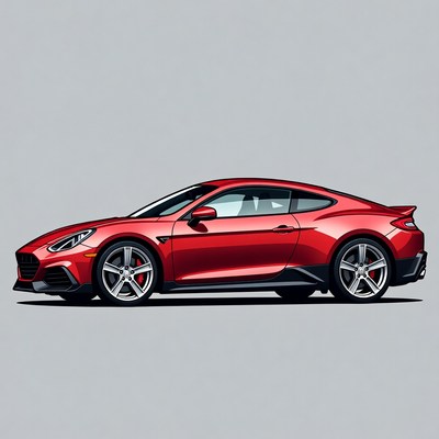 Red Sports Car Illustration