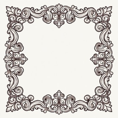 Ornate Vintage Frame Illustration