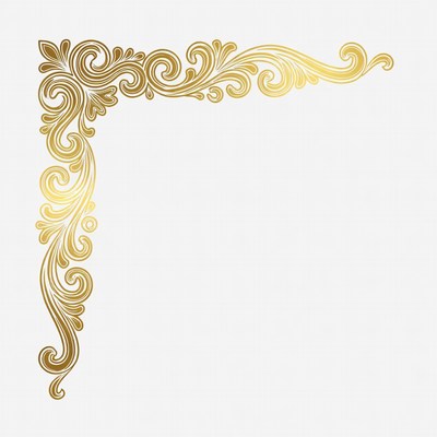 Gold ornate corner design