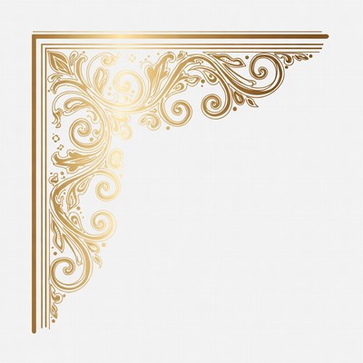 Gold Ornate Corner Border