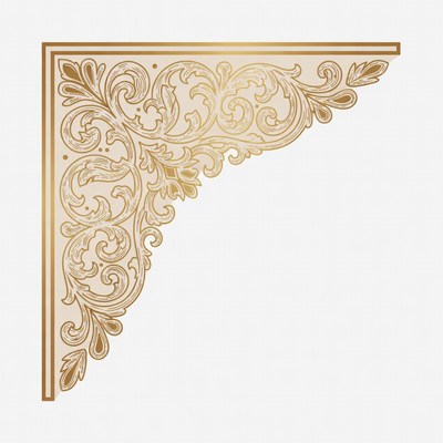 Gold Ornate Corner Border