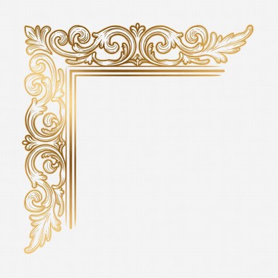 Gold Ornate Corner Border