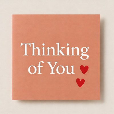 Thinking of You Card with Hearts